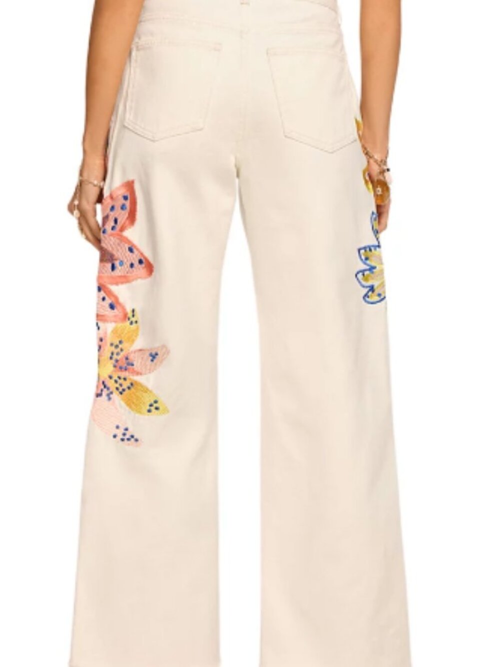 Ramy Brook Embroidered Amber Staight Leg Ankle Jeans Floral  sz 28  NWT NEW - Picture 7 of 7